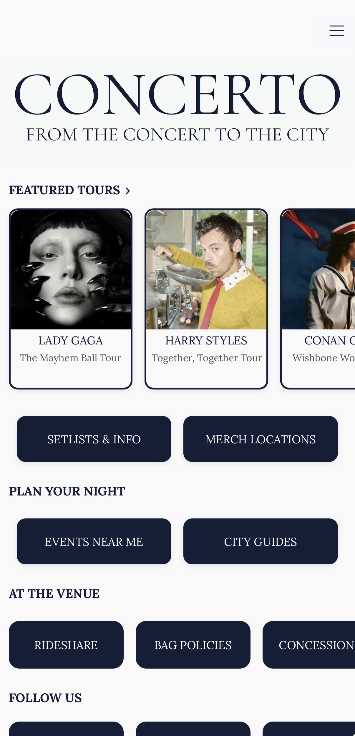 Concerto Home Screen